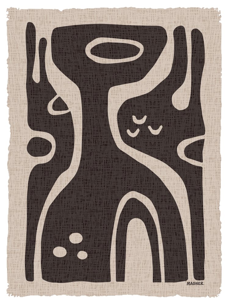 Mid Century Modern Organic Abstract 1