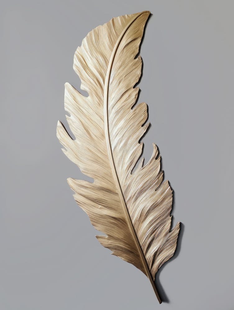 Gold Feather Wall Art 3