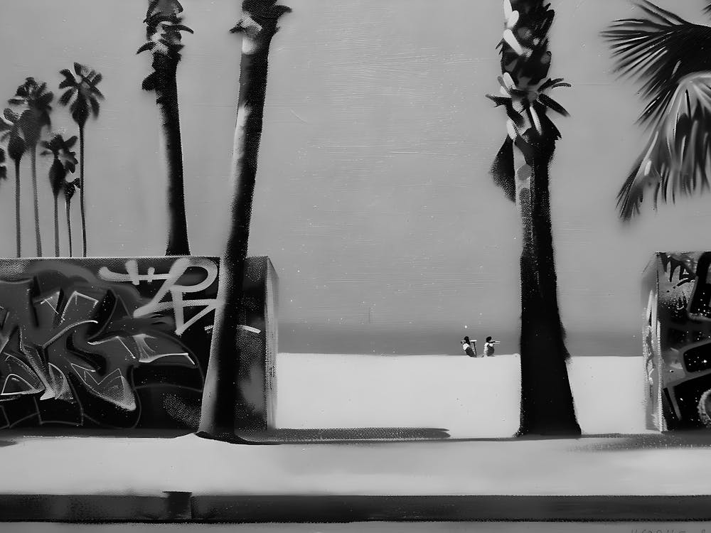 Palm Trees On The Beach 1