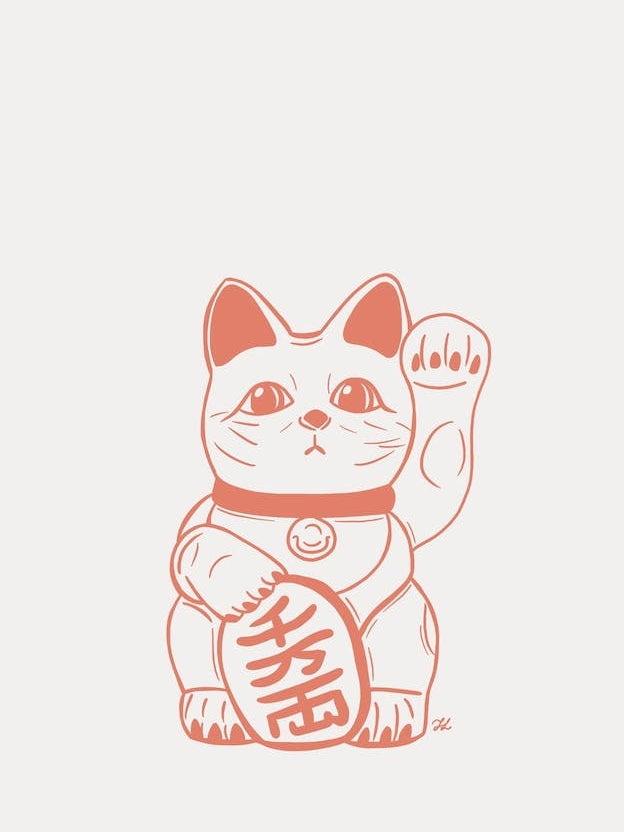 Red Lucky Cat