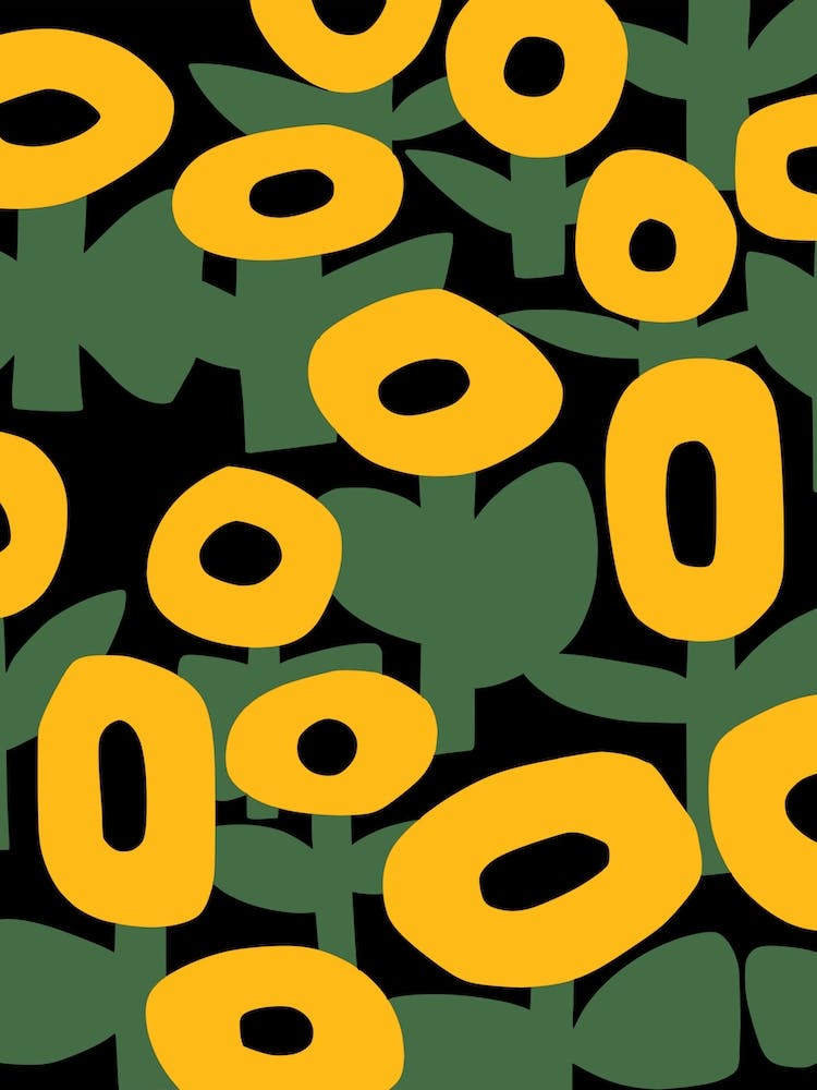 Whimsical Doughnut Bloom In Yellow