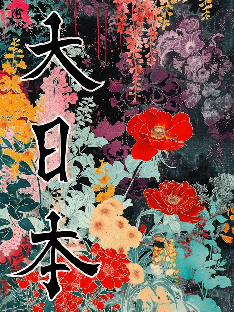 Great Japan Hokusai Poster Japanese Floral  16