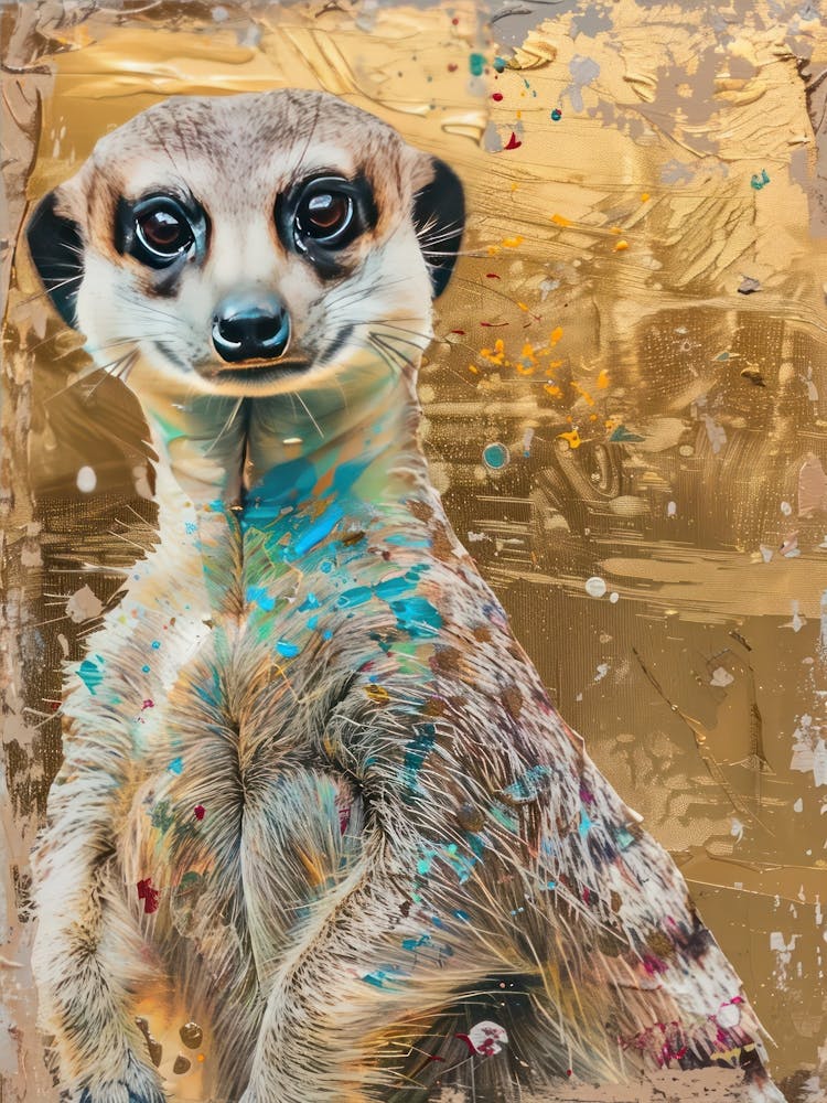 Meerkat Gold Effect Collage 2
