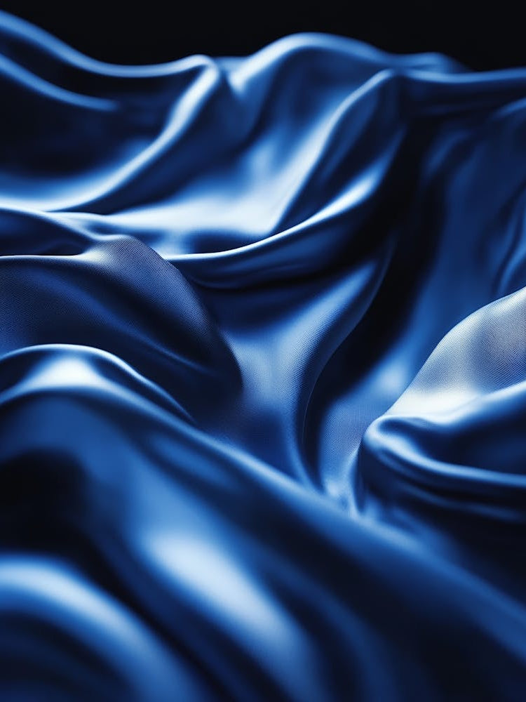 Blue Silk Fabric Art