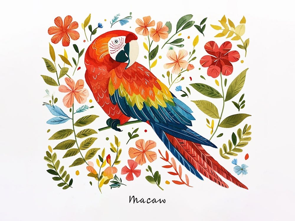 Little Floral Macaw 1 Poster