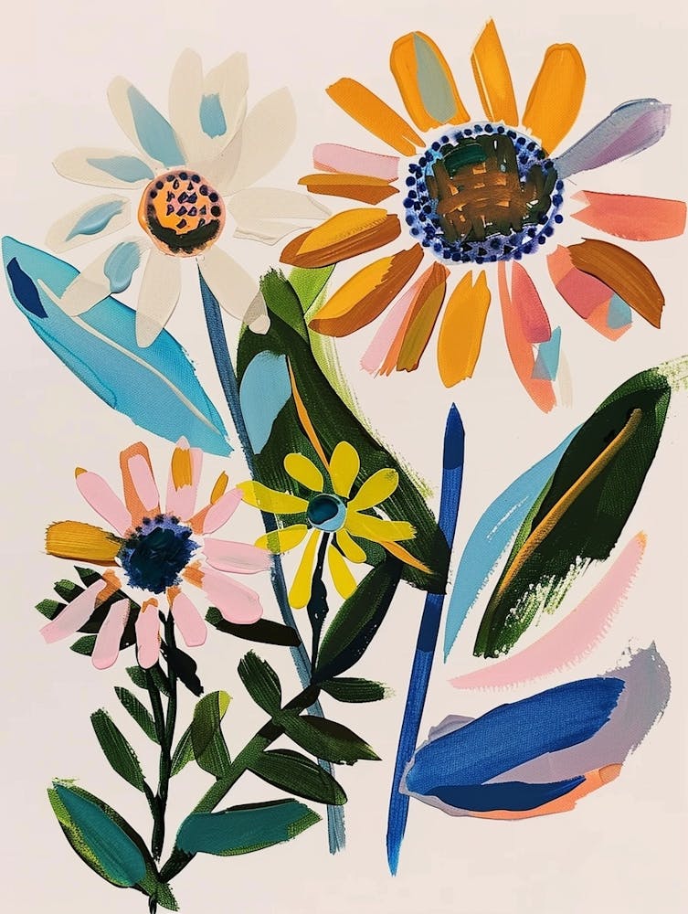 Painted Florals Oxeye Daisy 2
