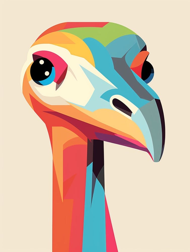 Colourful Dinosaur Ornithomimus 2