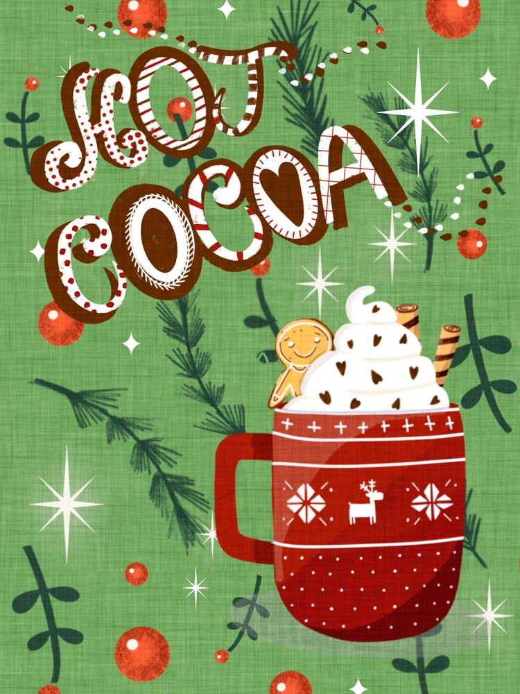 Chocolat Chaud de Noël Vert