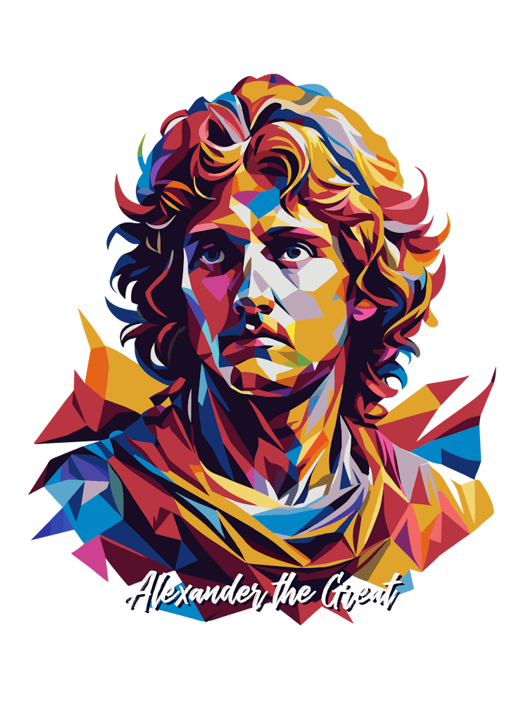 Alexander The Great 1 Portrait WPAP Pop Art