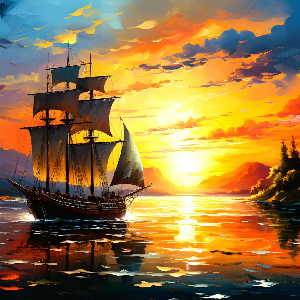 Seaside Serenity A Sunset Sail