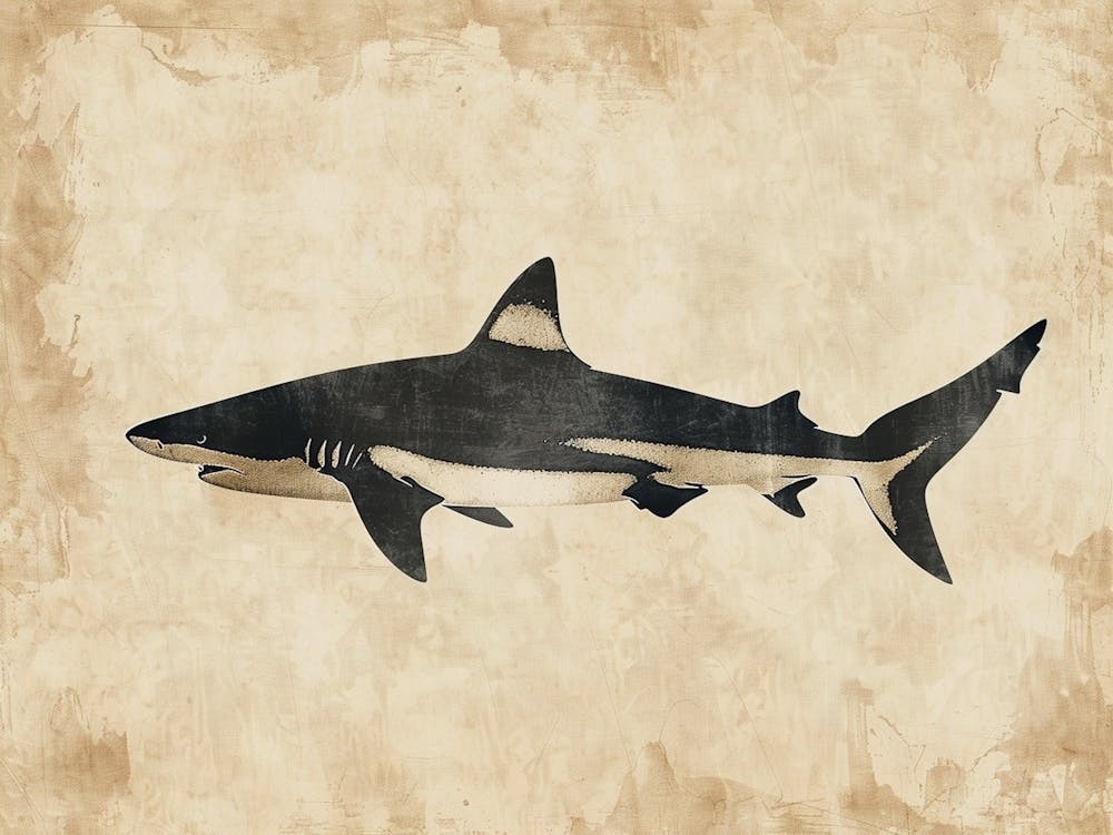 Blacktip Reef Shark Silhouette 3
