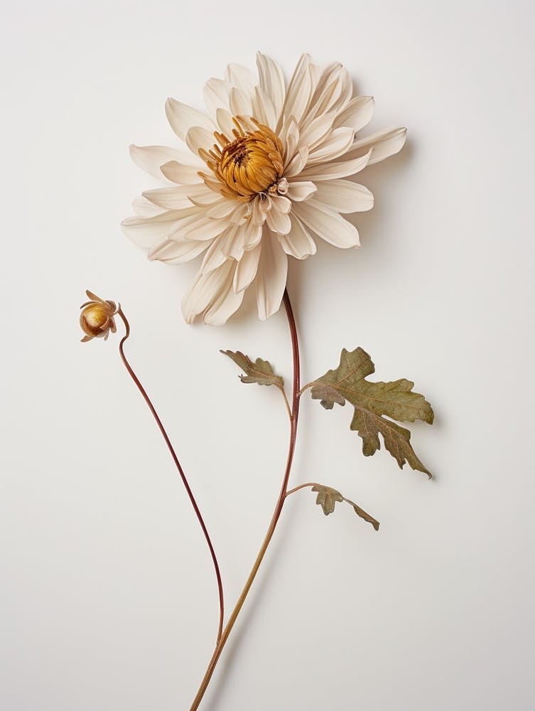 Pressed Flower Botanical Art Chrysanthemum 2
