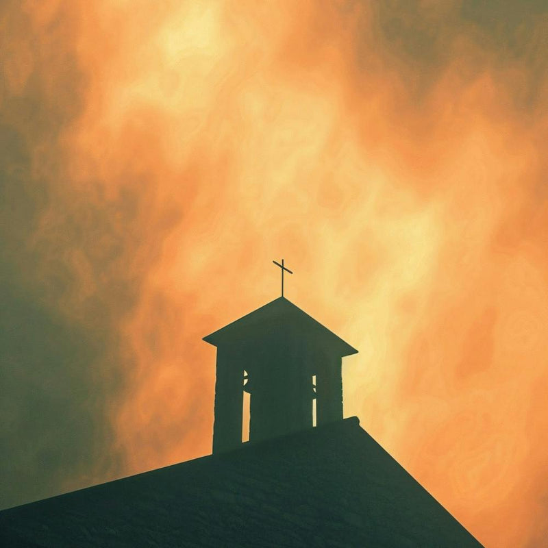 Silhouette Of Church Steeple