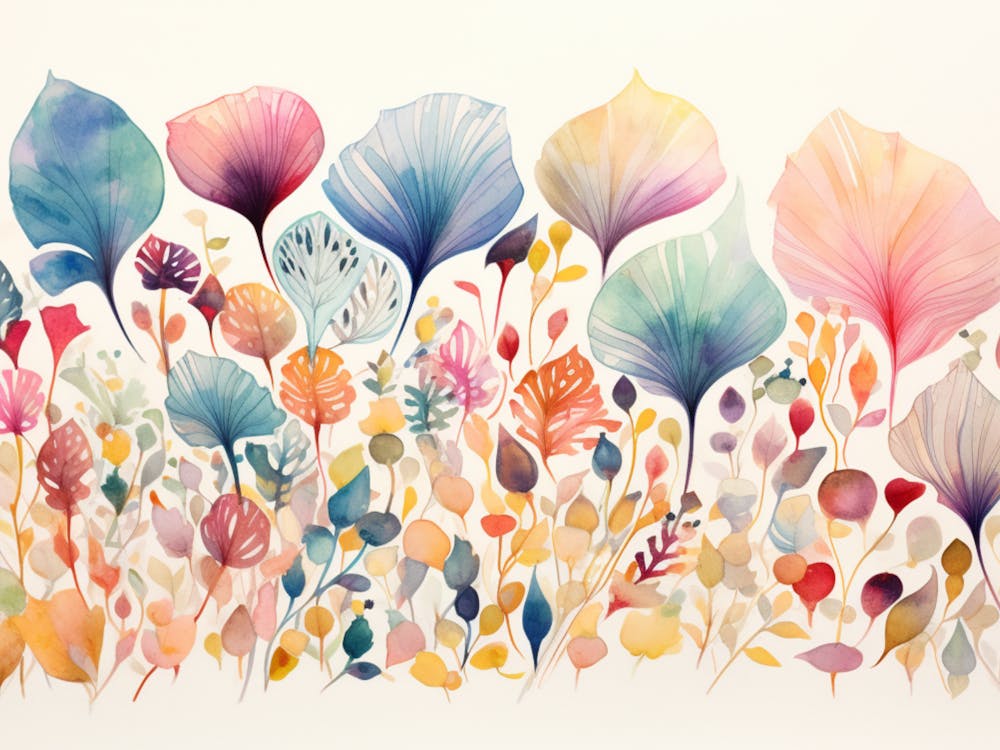 Watercolor Of Flowers