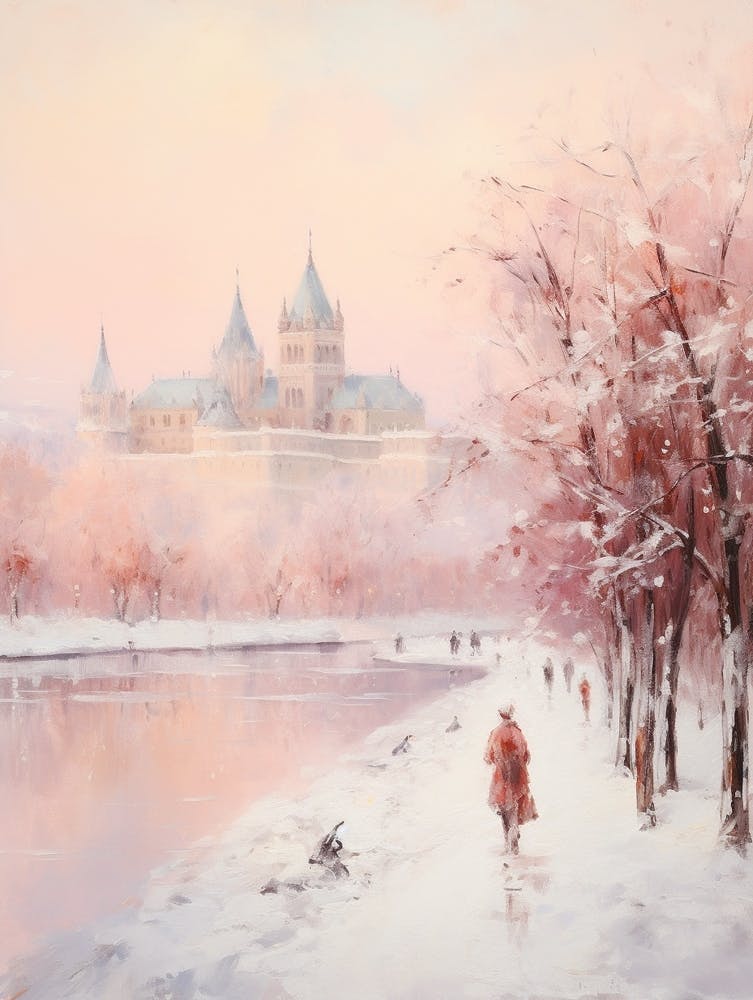 Dreamy Winter Painting Vienna Austria 2