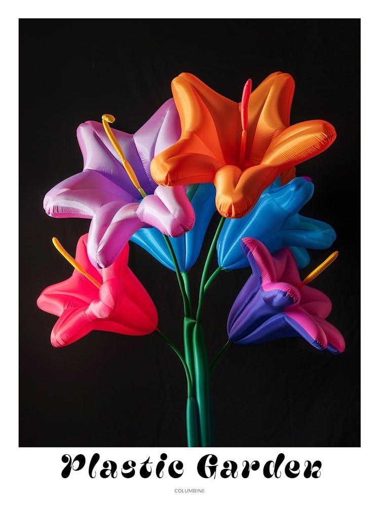 Bright Inflatable Flowers Poster Columbine 3