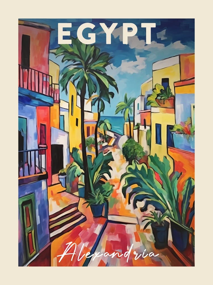 Alexandria Egypt 1 Fauvist Painting  Travel Poster