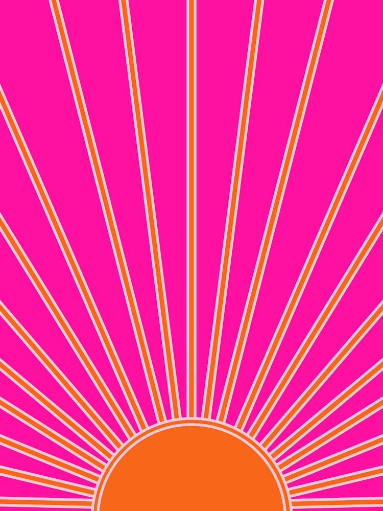 Sunshine Hot Pink And Orange