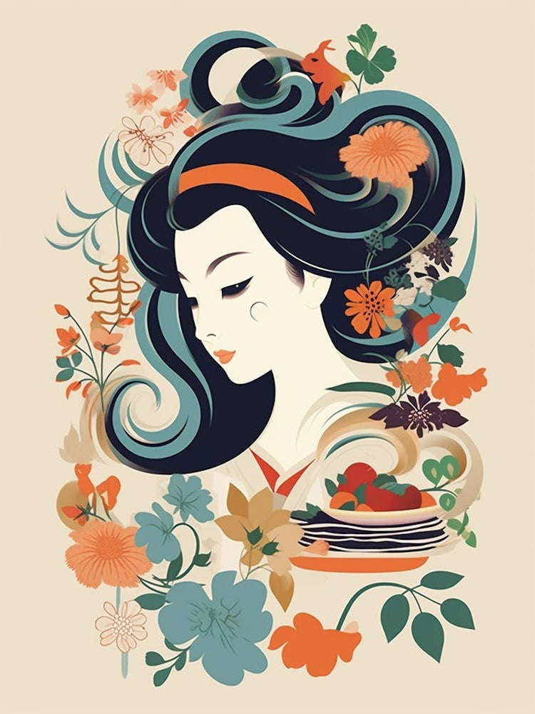 Japanese Calligraphy Illustration 11