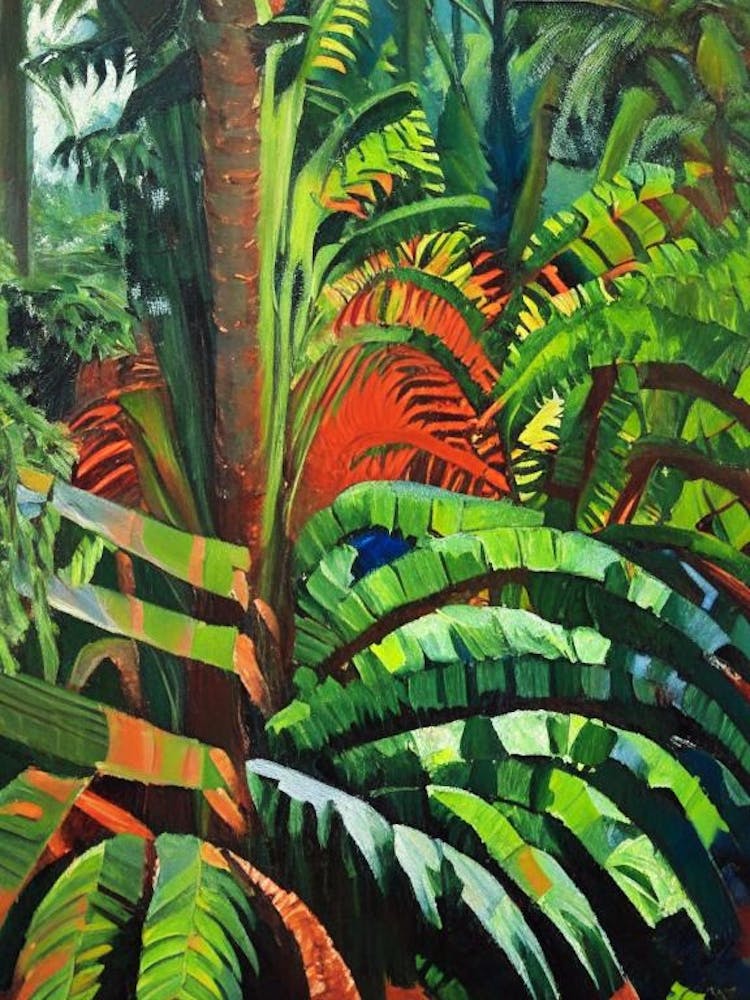 Australian Tree Fern Cézanne Style