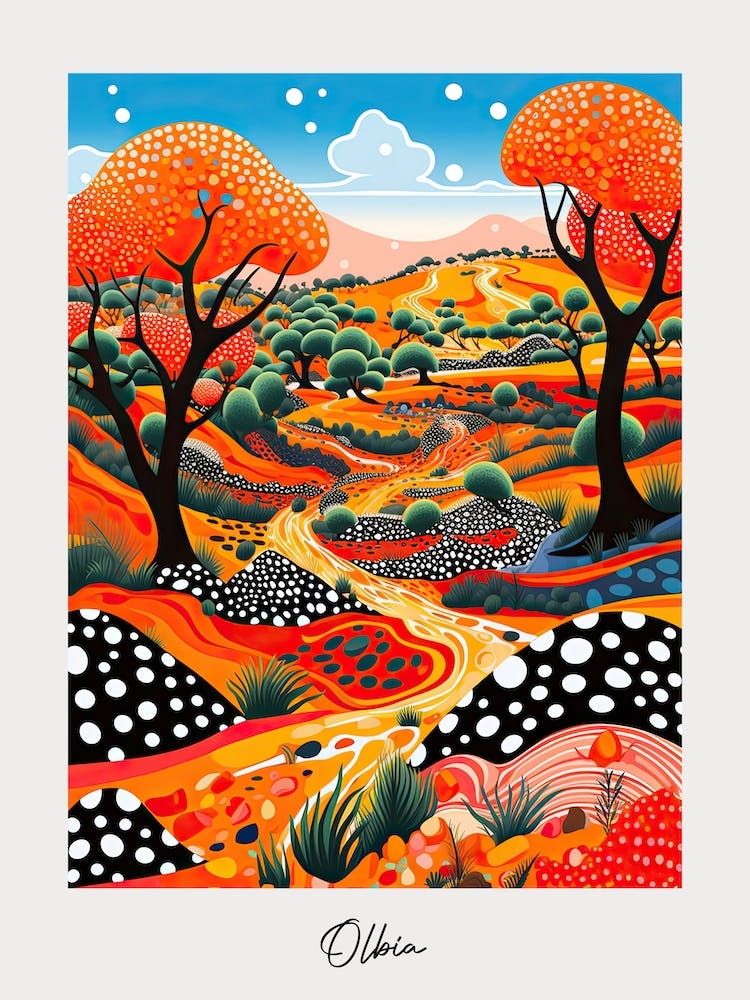 Poster Of Olbia, Italy, Illustration In The Style Of Pop Art 2