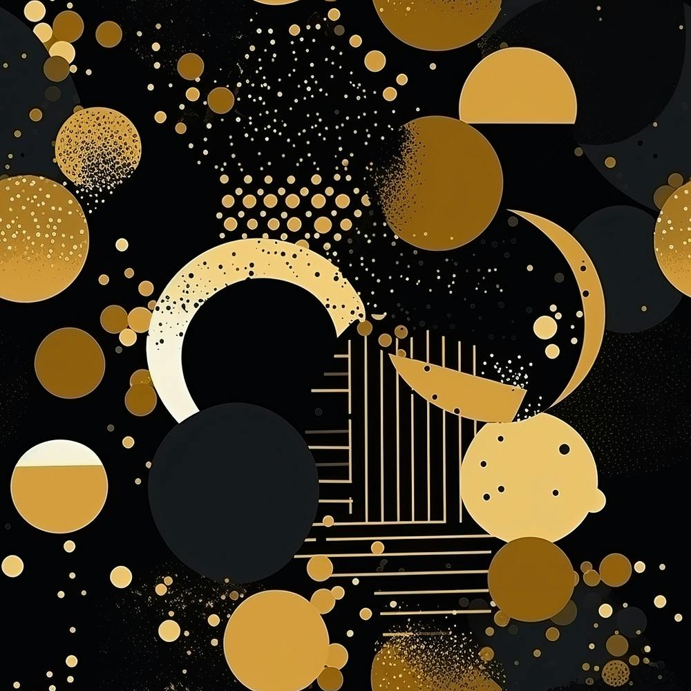 Black and Gold Geometric