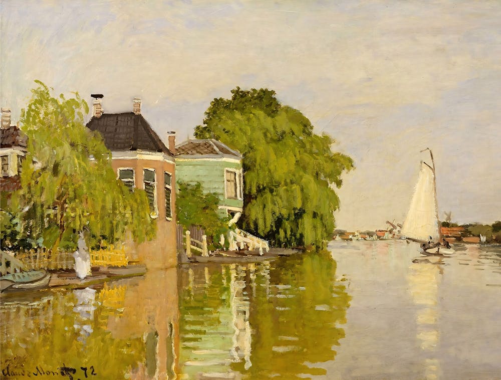 Claude Monet - Boat On The Canal