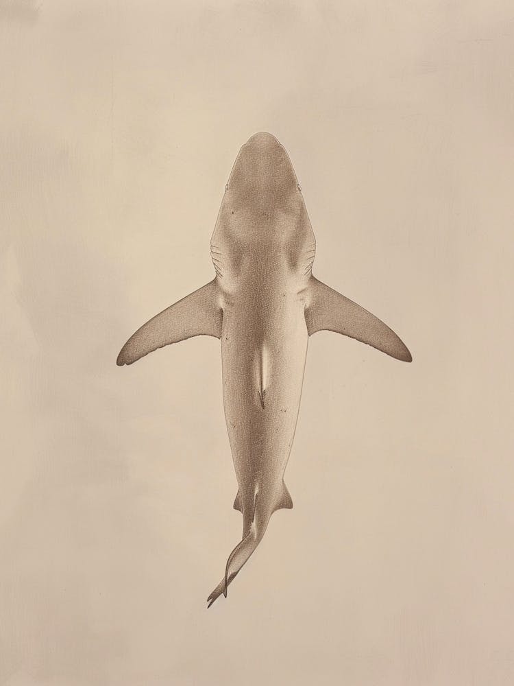 Vintage Nurse Shark Pencil Illustration 3