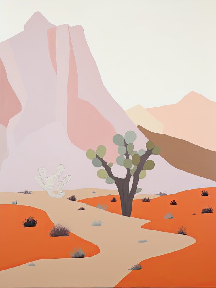 Mojave Desert   North America (United States), Contemporary Abstract Illustration 1