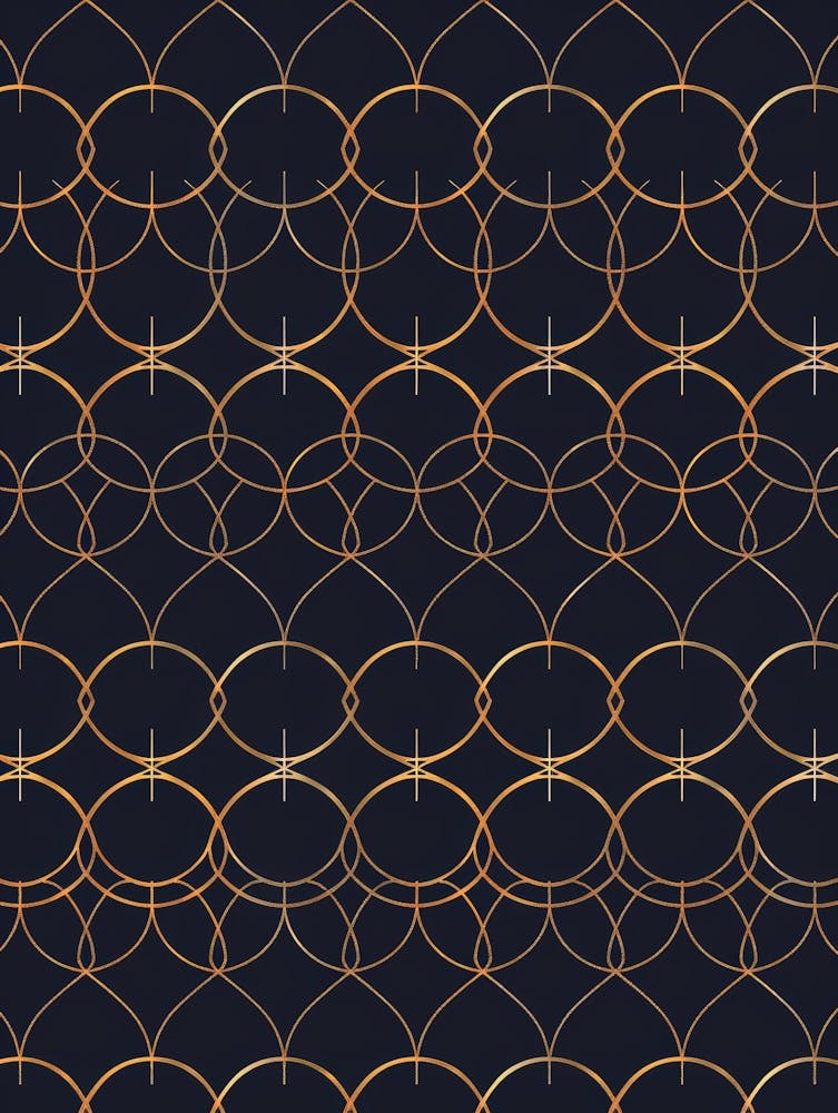 Gold Circles Seamless Pattern