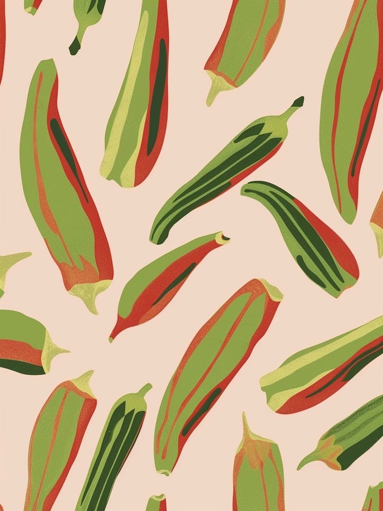 Okra Abstract Pattern 1