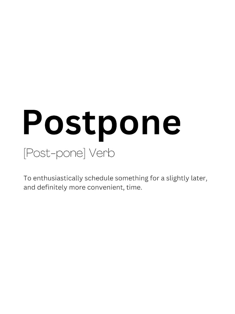 Postpone Definition Meaning