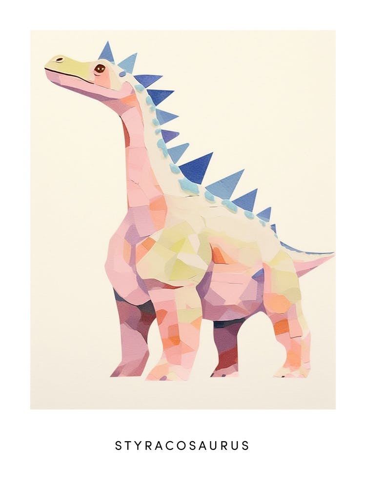 Nursery Dinosaur Art Styracosaurus 2 Poster