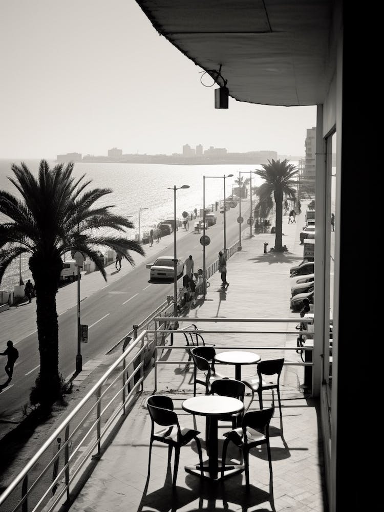 Tel Aviv, Israel, Mediterranean Black And White Photography Analogue 3