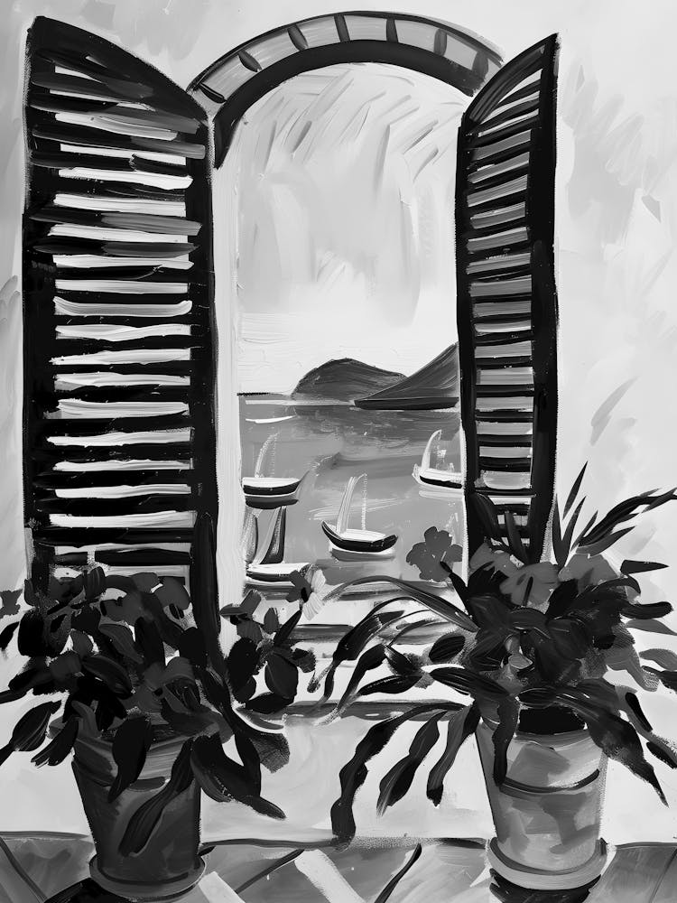 Black And White Of A Window