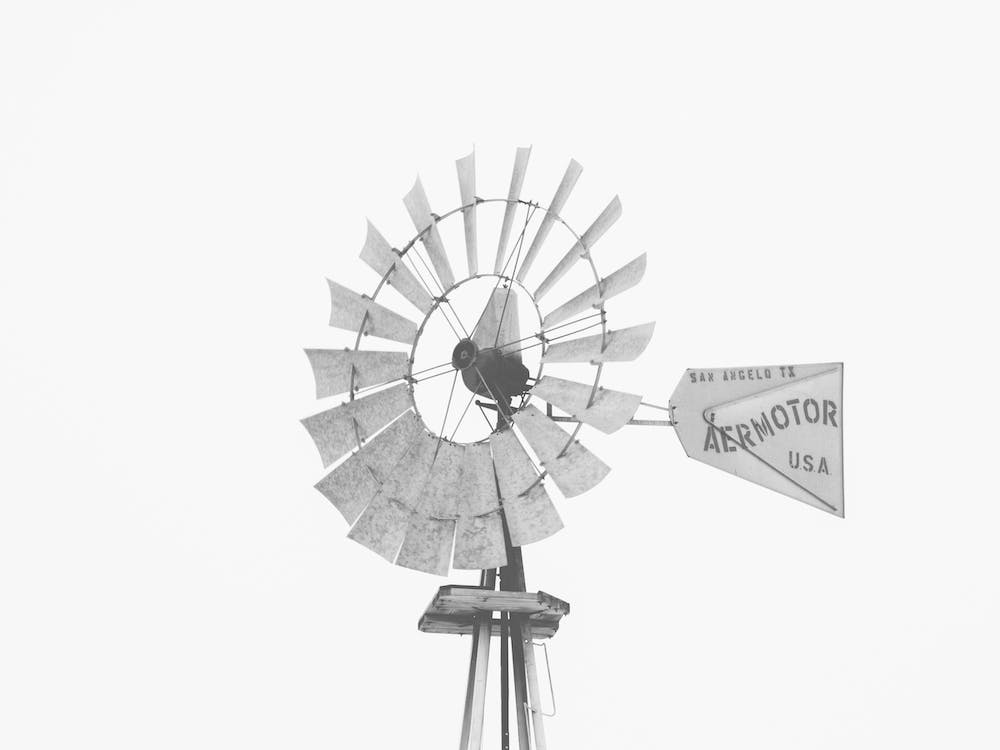 Windmill Black And White