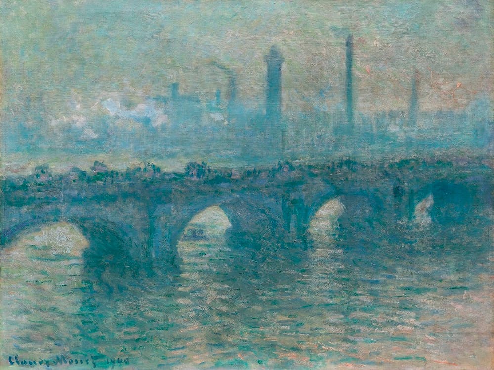 Waterloo Bridge, Gray Weather (1900), Claude Monet