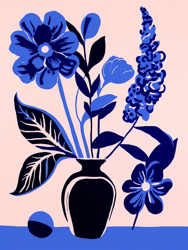 Blue Flower Illustration Hyacinth 2