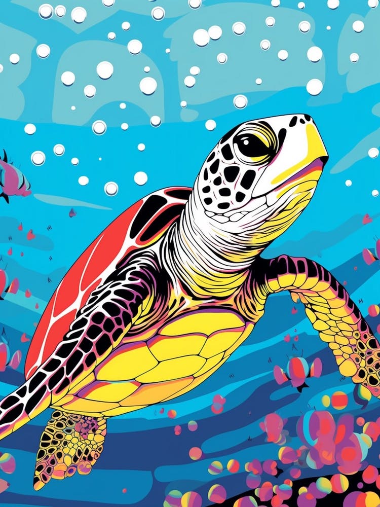 Comic Style Sea Turtle 1