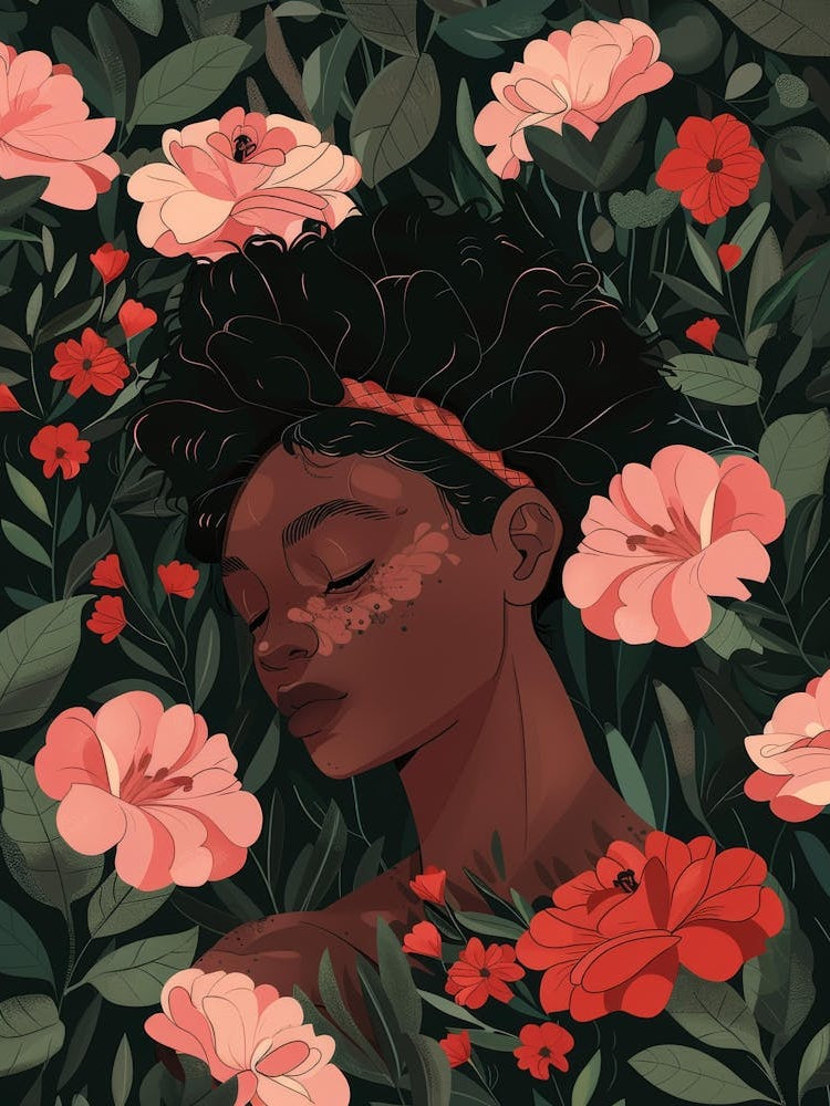 Black Girl In Flowers