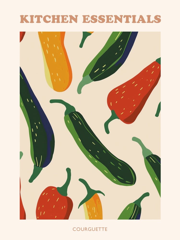 Courguette Abstract Pattern Poster 3