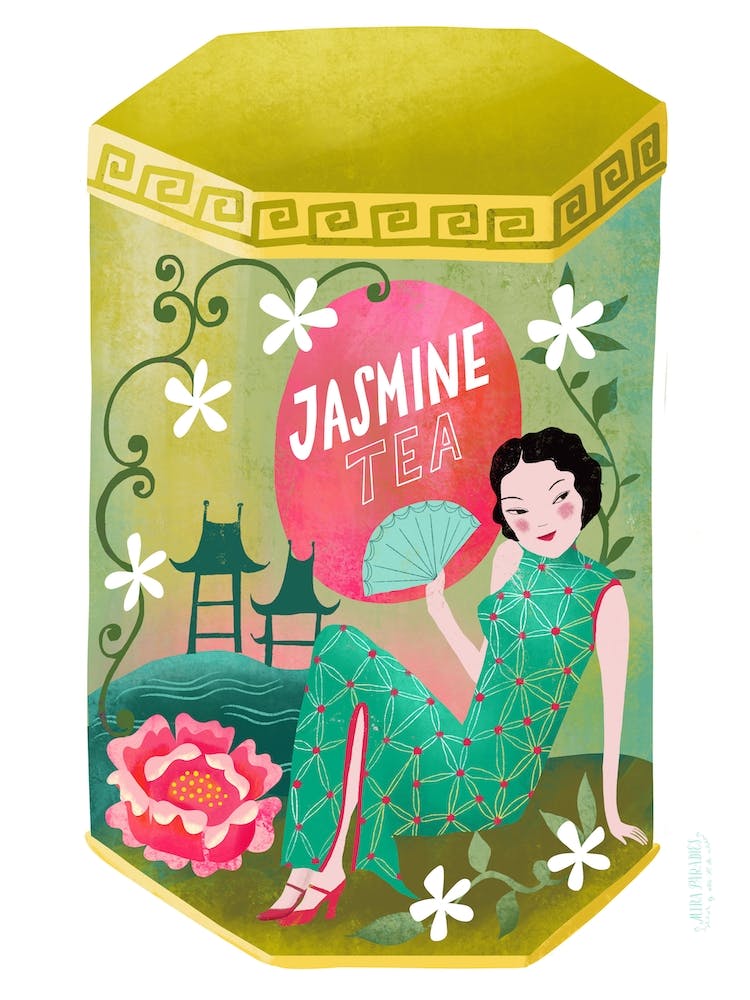 Jasmin-Grüntee-Schönheit
