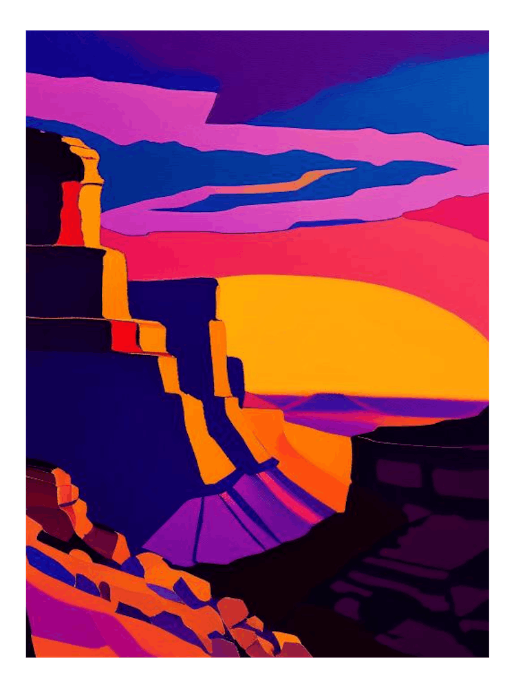 Rocky Canyon Warm Sunset