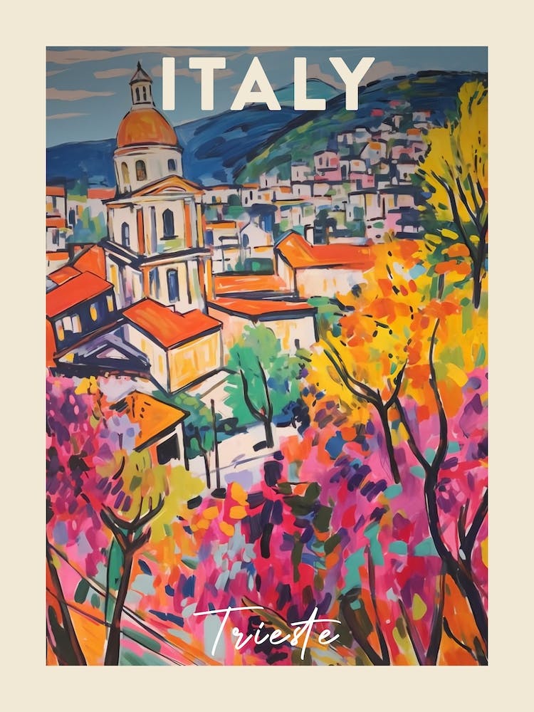 Trieste Italy 1 Fauvist Painting Travel Poster