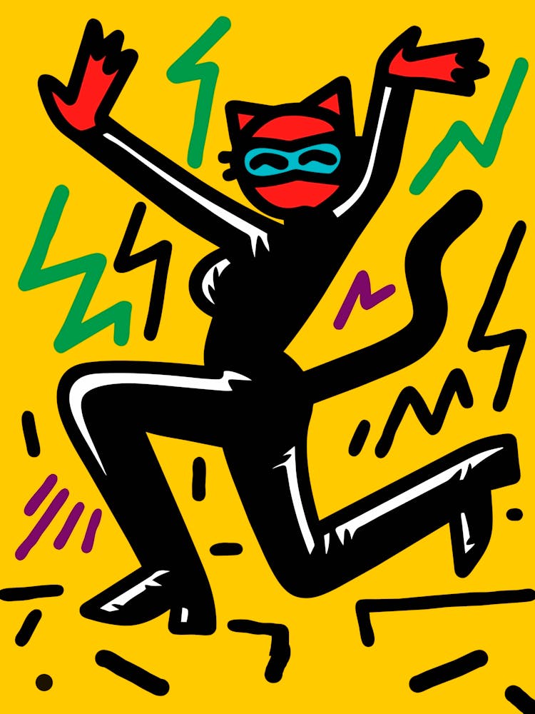 Cat With Lightning Bolts