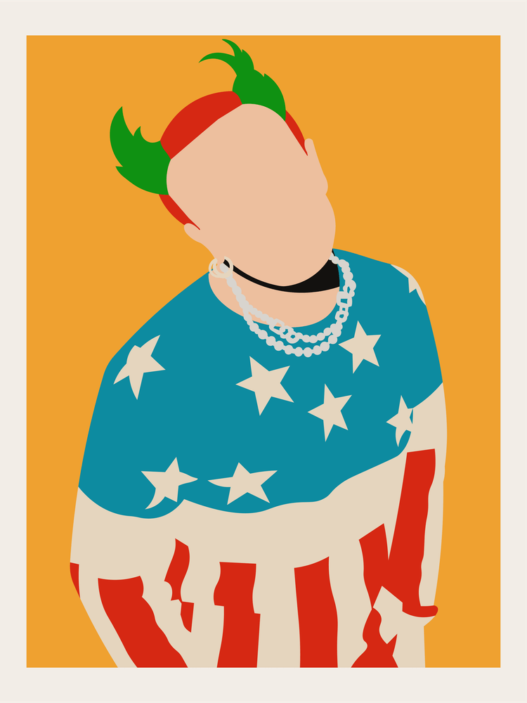 Keith Flint Minimalist Pop Art Portrait