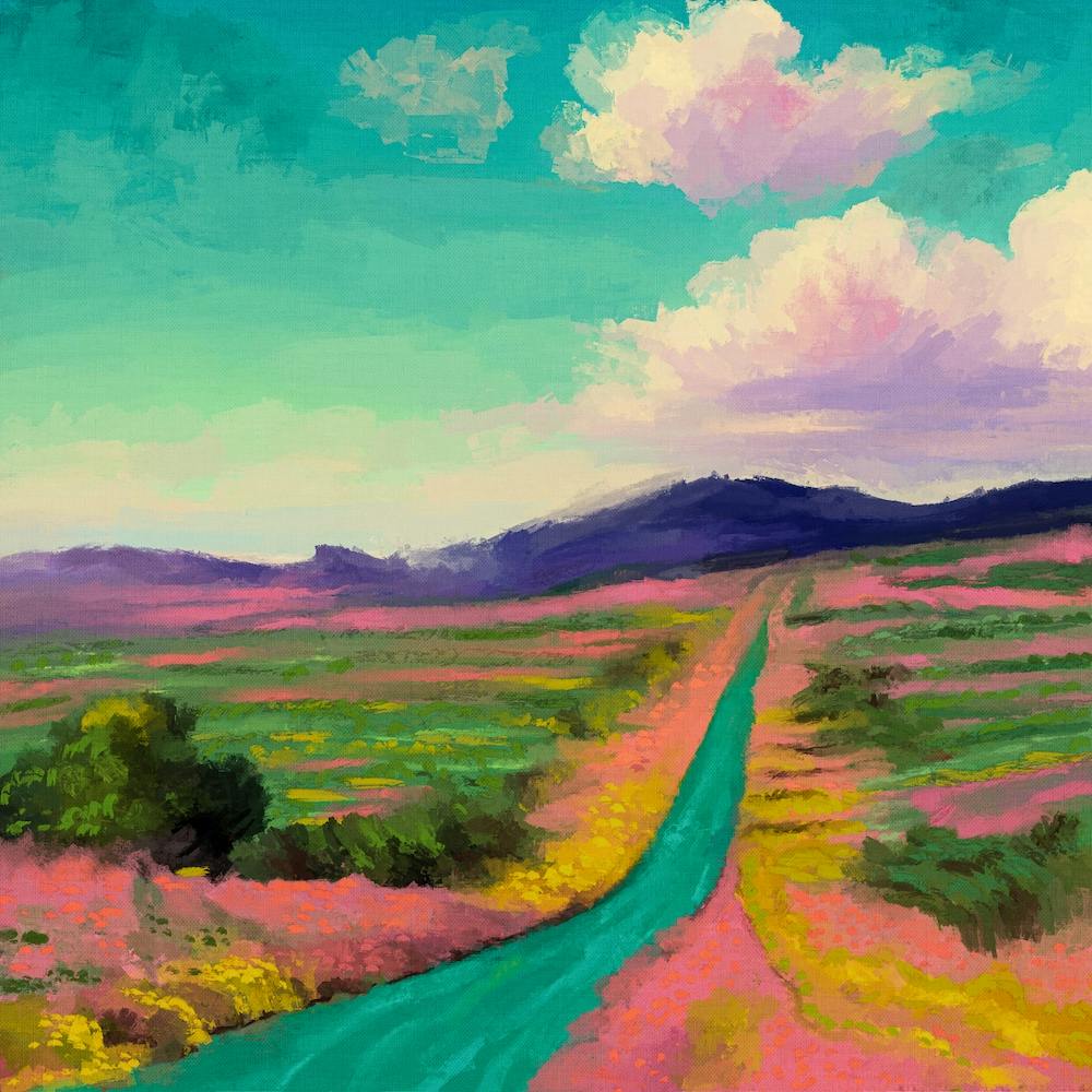 Colorful Mountain View