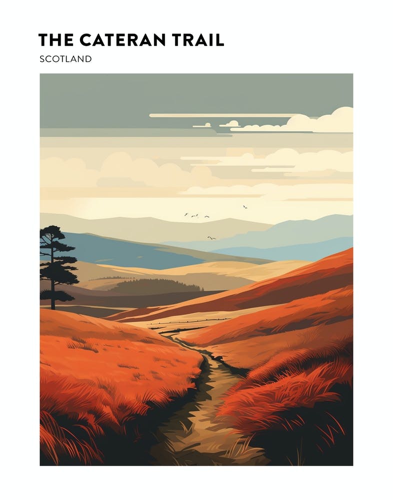 The Cateran Trail Scotland 2 Hiking Trail Landscape Poster