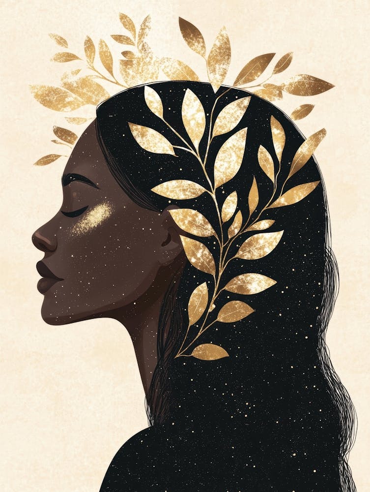 Gold Leaf Woman