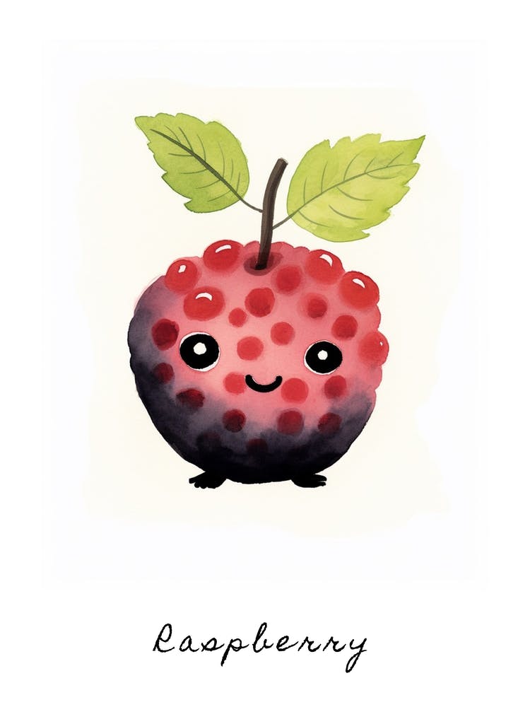 Friendly Kids Raspberry Poster